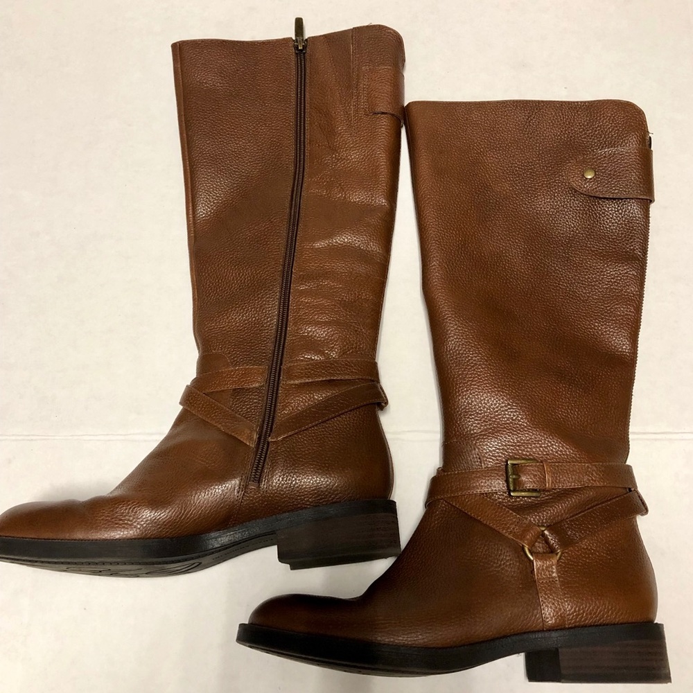 Enzo Angiolini brown leather tall boots size 7.5